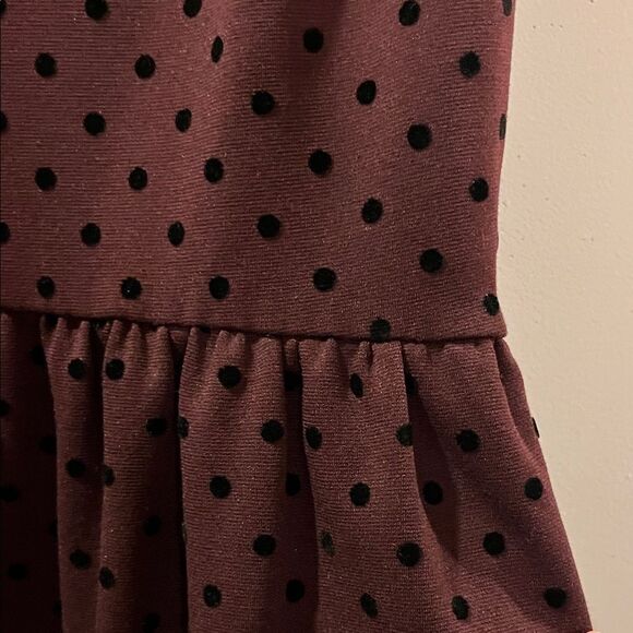 LOFT Dark Polka Dot Mini Dress - Picture 4 of 9